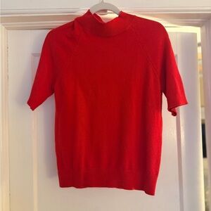 Ann Taylor Red Short Sleeve Sweater | Women’s Medium